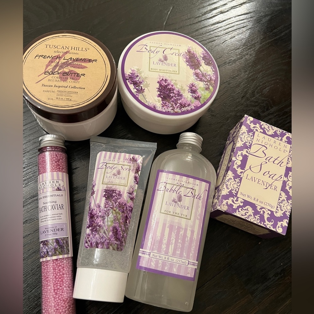 Lavender bath soap, caviar, body cream